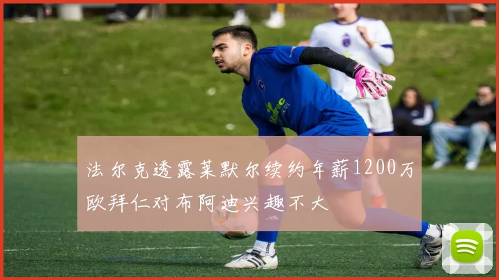 法尔克透露莱默尔续约年薪1200万欧拜仁对布阿迪兴趣不大