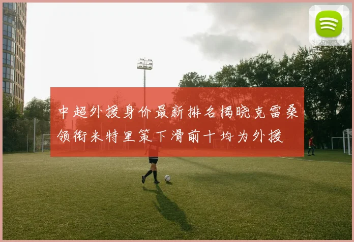 中超外援身价最新排名揭晓克雷桑领衔米特里策下滑前十均为外援